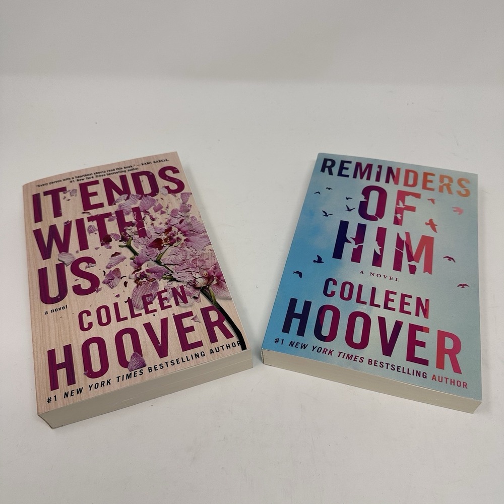 Lot of 2 Colleen Hoover Books: It Ends With Us & Reminders Of Him (Paperback)
